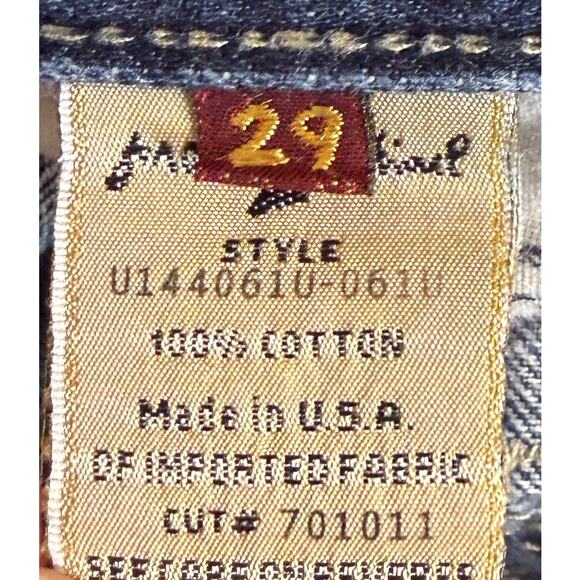 7 for all Mankind 7FAMK Women Denim Jeans Size 29 Boot Buttonfly Cotton EUC - Picture 10 of 11